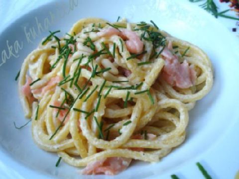 Bigoli with smoked salmon