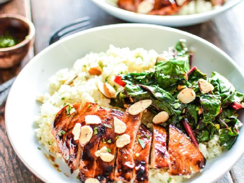 Barbecue Chicken Cauliflower Couscous Bowls